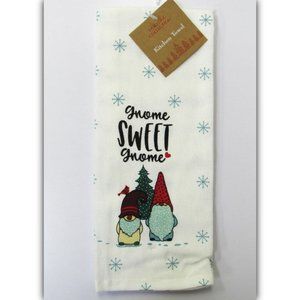 2PCS  Novelty Christmas Kitchen Towel Gnome Sweet Gnome Housewarming Gift